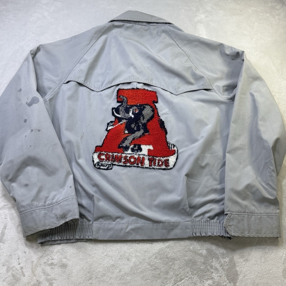 Rare Alabama Crimson Tide 70s 80s Windbreaker Jacket Vintage Vault A Patch M
